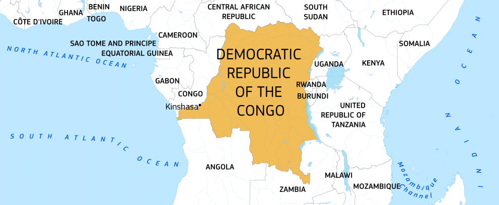 DRC country map
