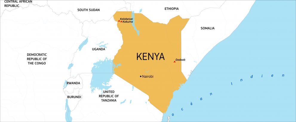 Kenya country map