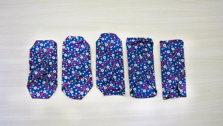 Homemade sanitary pads, made from cloth