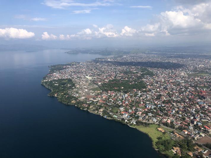 Aerial view of Goma.