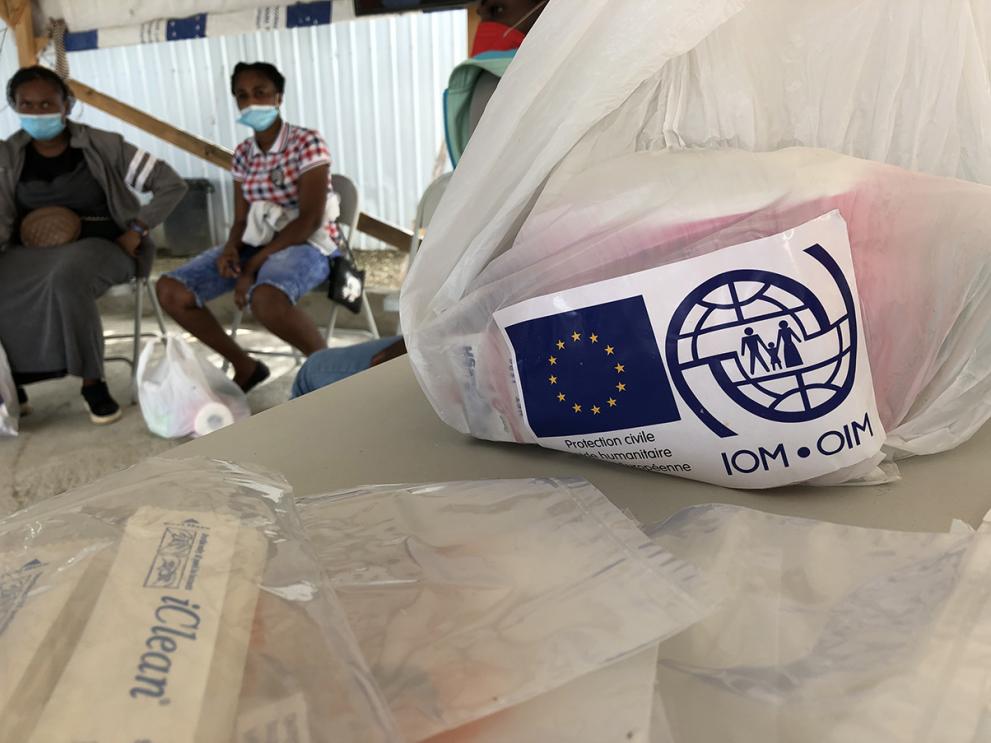 IOM staff provides support