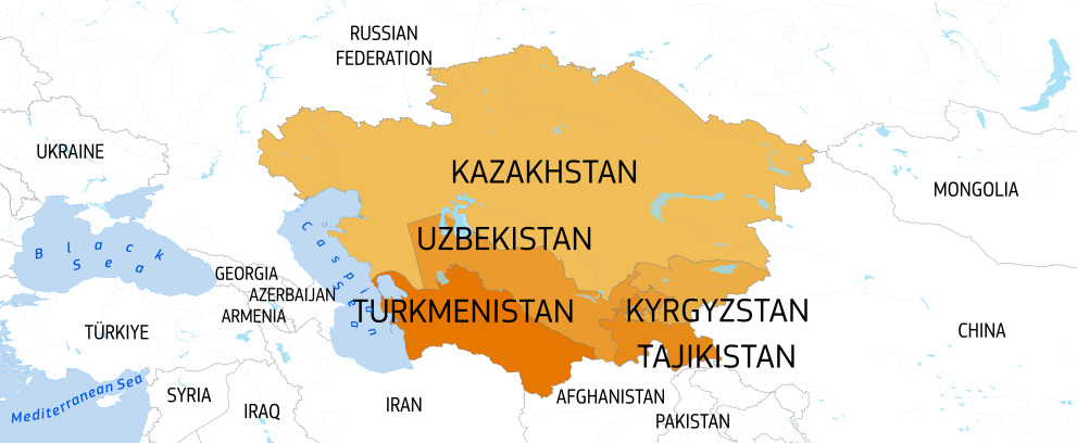 Map Central Asia 