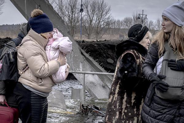 Displaced people from Kyiv, Ukraine 